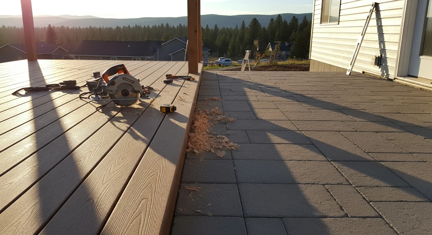 Custom deck and patio construction for residential home