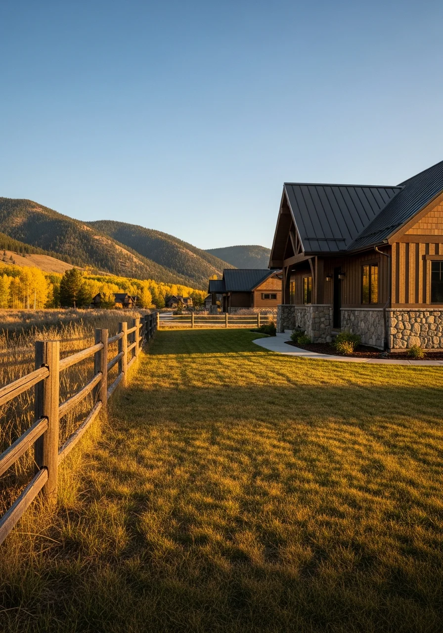 Boulder area home with mountain backdrop and natural landscape.