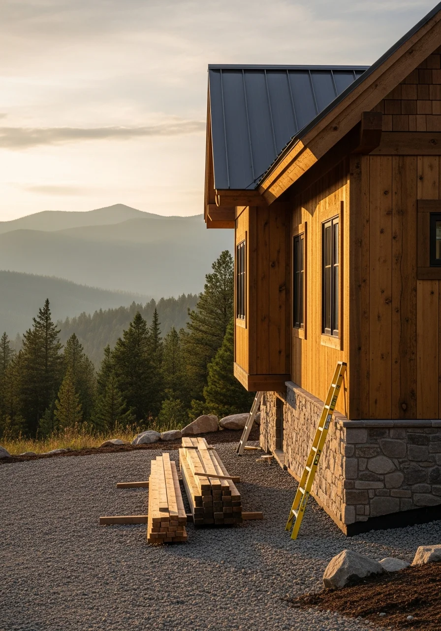 Canyon Creek home in mountain setting with natural backdrop.
