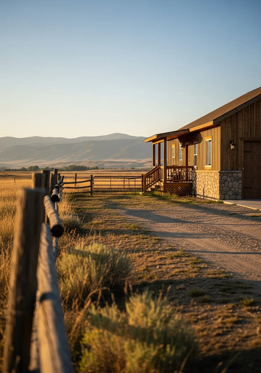 Broadwater County ranch home with mountain views.